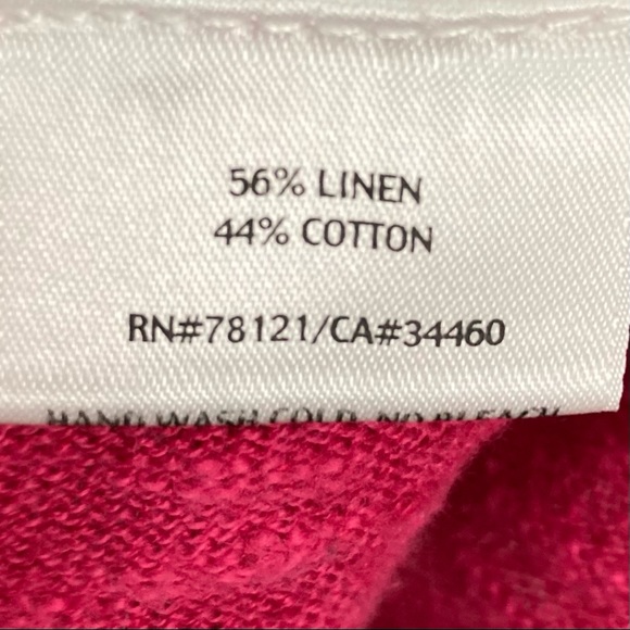 Eileen Fisher Linen Blend Tunic Top Women’s Size XS Scoop Neck Short Sleeve Knit - Picture 6 of 6